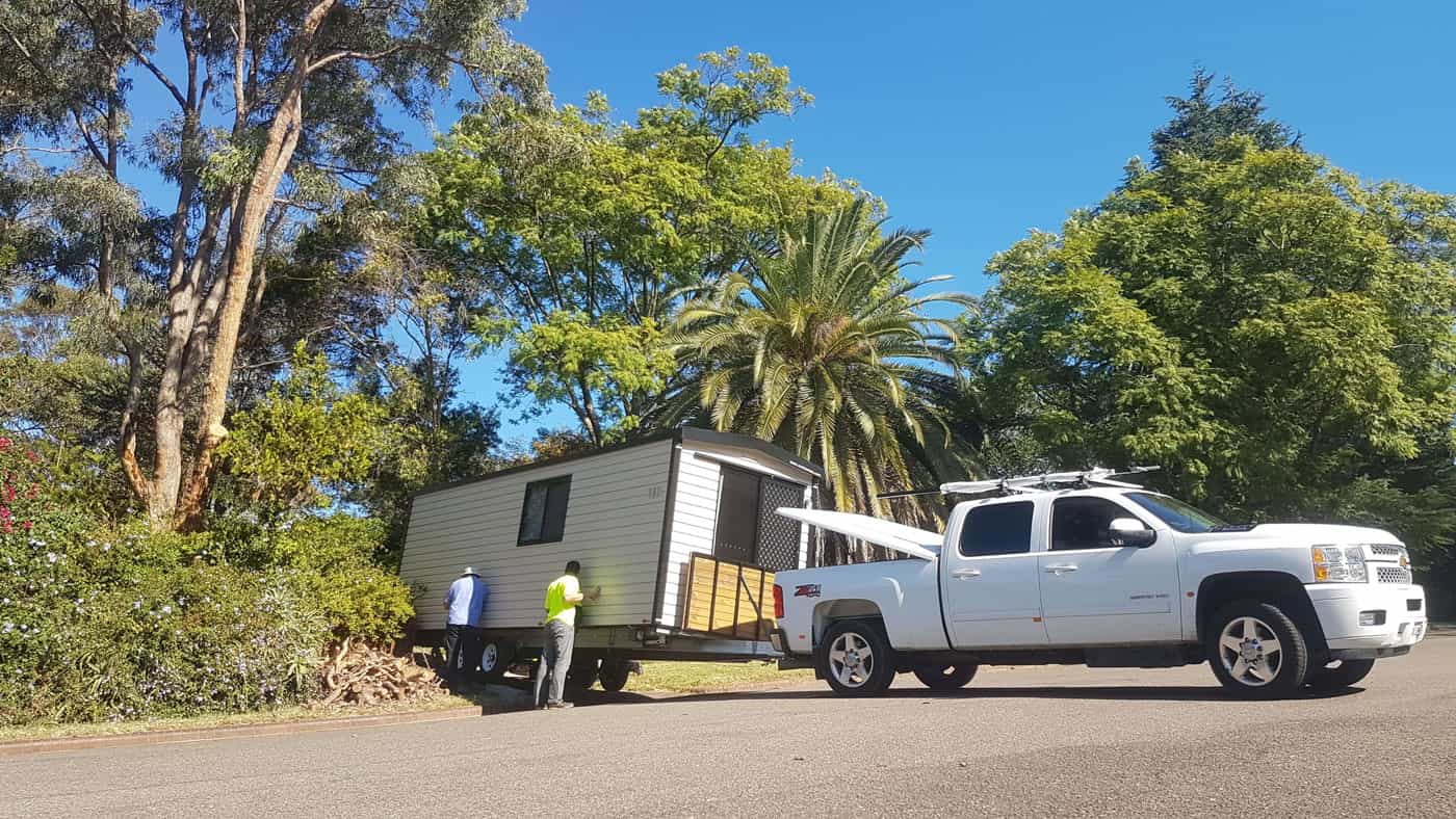 Install of a portable home for rent